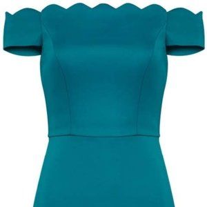 Teal Scallop Gown